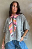Jonti Stripe Knit Neckerchief Scarf 7
